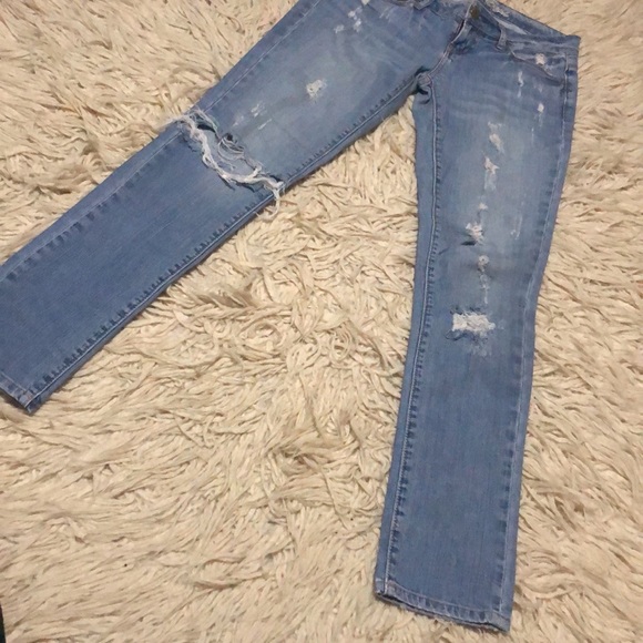AE Skinny Jean-Heavily Distressed-Sz 4R - Picture 6 of 16